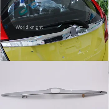За Honda Fit 2014-2018 1PC Висококачествен ABS хромиран автомобил Заден капак на капака на багажника Trim Капак на задната врата Trim Аксесоари за стайлинг на автомобили