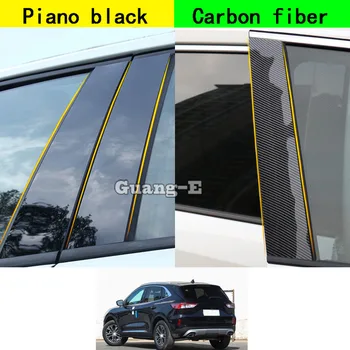 За Форд ЕСКЕЙП КУГА 2020 2021 2022-2024 Кола PC материал стълб пост капак врата тапицерия прозорец пиано черно формоване стикер части
