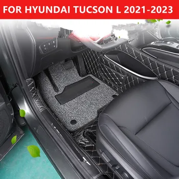 ЗА ХЮНДАЙ ТУСОН L 2021-2023 кола пълен съраунд подложки за крака тел контур авто подови подложки авто килим покритие Висококачествени авточасти