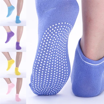 Зимни дамски нехлъзгащи се подови чорапи трикотаж твърди спортни глезена чорапи йога чорапи еластични твърди дишаща мода случайни комфорт
