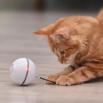 Интерактивни играчки за котешки топки Електрически автоматични подвижни играчки за интелигентни котки за обучение на котки Самодвижещи се играчки за котенца