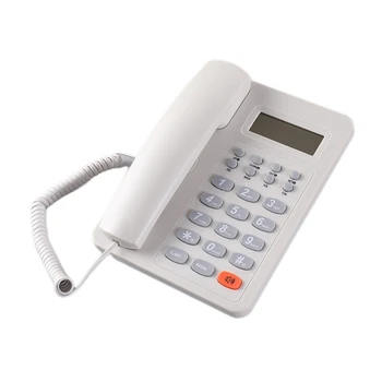 Кабелен телефон Настолен стационарен телефон с дисплей на обаждащия се за рецепция