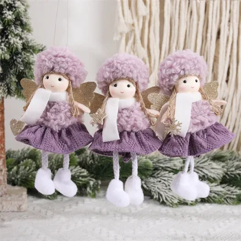 Коледни ангелски кукли Коледно дърво висулка орнаменти Нова година 2024 подаръци Navidad 2023 Noel Deco Natal Коледна украса за дома