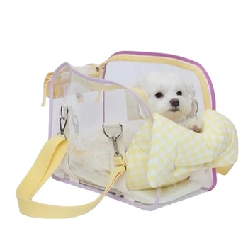 Корейска лятна мода сладък домашен любимец чанта куче бишон теди малко тяло малтийски прозрачен желе чанта домашен любимец кученце превозвач домашни любимци доставки