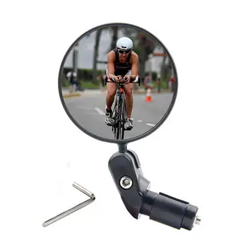 кормило Огледало за велосипеди Регулируем обектив Огледала за обратно виждане на велосипеди Подобрен по-широк изглед за велосипеди за безопасност на колоезденето Консумативи за велосипеди за отзад