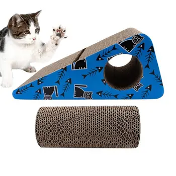 Котешки играчки Домашен любимец котка надраскване борда гофрирана картонена подложка шлайфане нокти Интерактивна защита на мебели Котки драскач играчка