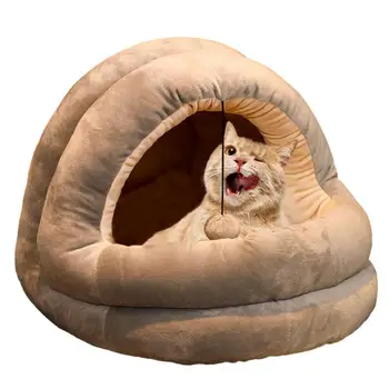Котешко легло, устойчиво на приплъзване кучешки легла & Котешки пещери за котки на закрито Миещо се сменяемо легло за котки за хол или веранда за средна
