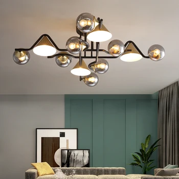 Лампа в хола Стилна и персонализирана модерна златна домашна стая Nordic Led Internet Hot New Master Bedroom Light