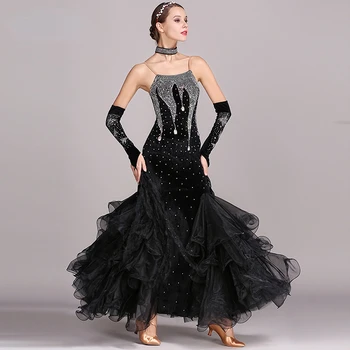 Модерен танцов костюм Жени Дами Възрастни Валс Танго Танцуваща рокля Бална костюм Вечерна парти