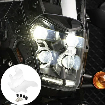 Мотоциклет акрилни предни фарове протектор светлина капак с монтажни аксесоари за Yamaha Tenere 700 2019 2020 2021 2022