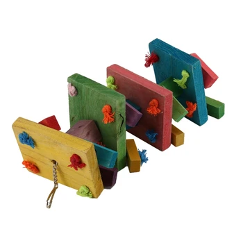 Нова 3X играчка за дъвчене на птици Голяма средна клетка за папагали Играчки за ухапване от африкански сив ара какаду
