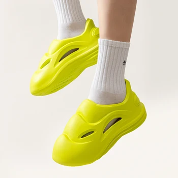 Нови чехли за двойки Неплъзгащи се леки домашни обувки за мъже и жени Меки комфортни плажни обувки Външна водоустойчива обувка Мъжки чехъл