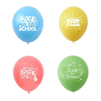 Отново на училище балони комплект от 10 плътни цветни балони за училищно парти