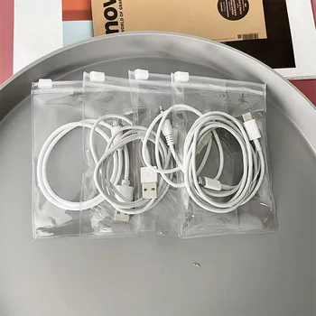 Прозрачен PVC Zipolock чанта многофункционален кабел за данни линия организатор грим притежател чанта маска молив писалки бижута организатор