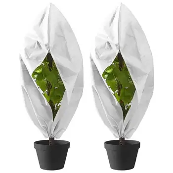 Растителна защитна чанта Траен нетъкан текстил Растителни покрития Защита за дървета Храсти Растения Дишаща шнур дизайн растение