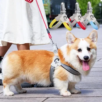 Регулируем домашен любимец куче олово каишка дишаща отразяваща куче гърдите каишка преносим куче колан за малки средни куче Y модел каишка