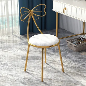 Стол за грим Модерен минималистичен тоалетка табуретка Net червена пеперуда Златен дом бар стол табуретка облегалка стол