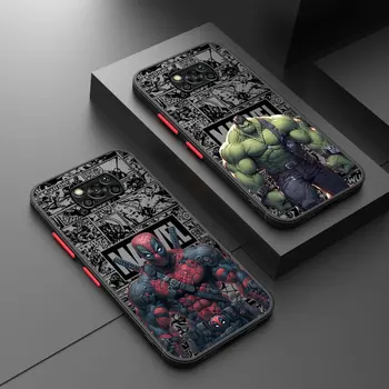 Твърд компютър Marvel Deadpool HULK калъф за Xiaomi Poco X3 NFC X4 Pro F3 F4 GT C40 M5s M4 M3 5G Clear Armor Cover