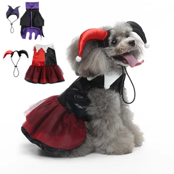 Хелоуин куче костюм Фантазия смешно куче костюм куче маскировка за малки кучета облекло Коледа пират магьосник косплей