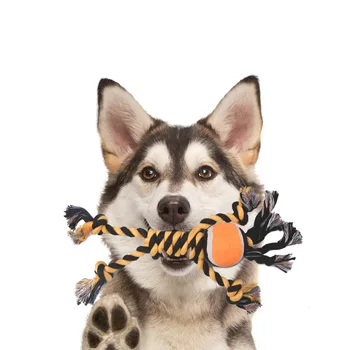 Хелоуин куче ухапване въже тенис играчка куче смилане зъби почистване памук въже играчка открит игра обучение интерактивна куче играчка