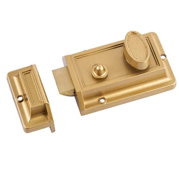  цинков цилиндър Deadbolt заключване за вход на вратата на нощната врата, златно покритие