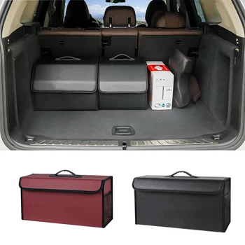 Чанта за съхранение на багажника на автомобила Кожена къмпинг кутия Сгъваема за Hyundai IX30 Accent Tucson Elantra 2023 Соната Санта Фе IX35