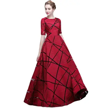червен бял дълъг китайски cheongsam модерен qipao сватба традиционна вечерна рокля мода булка ориенталски стил вестидо