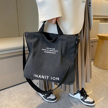 японски платно мъжки и дамски прости кръстосано тяло чанта измиване платно дебела чанта голям капацитет изкуства студенти пакет чанта